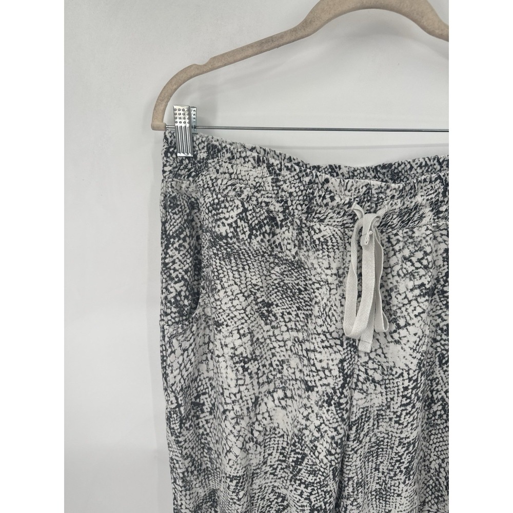 Bella Dahl Reptile Print Lyocell Jogger Pant Women M White Black Retro Bohemian - Picture 7 of 9